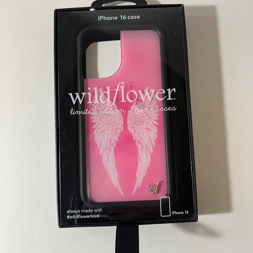 Wildflower Angel Wings iPhone 16 Case Pink White NIP
